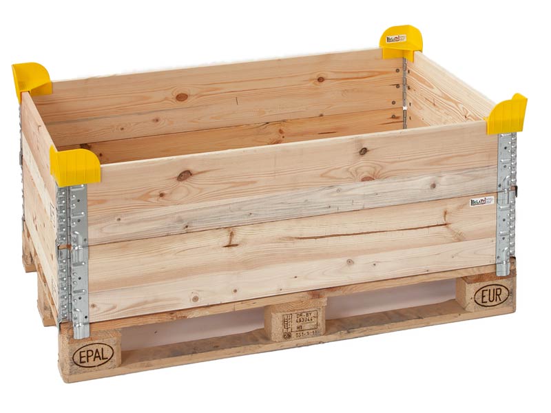 Holzaufsatzrahmen mit Stapelecken