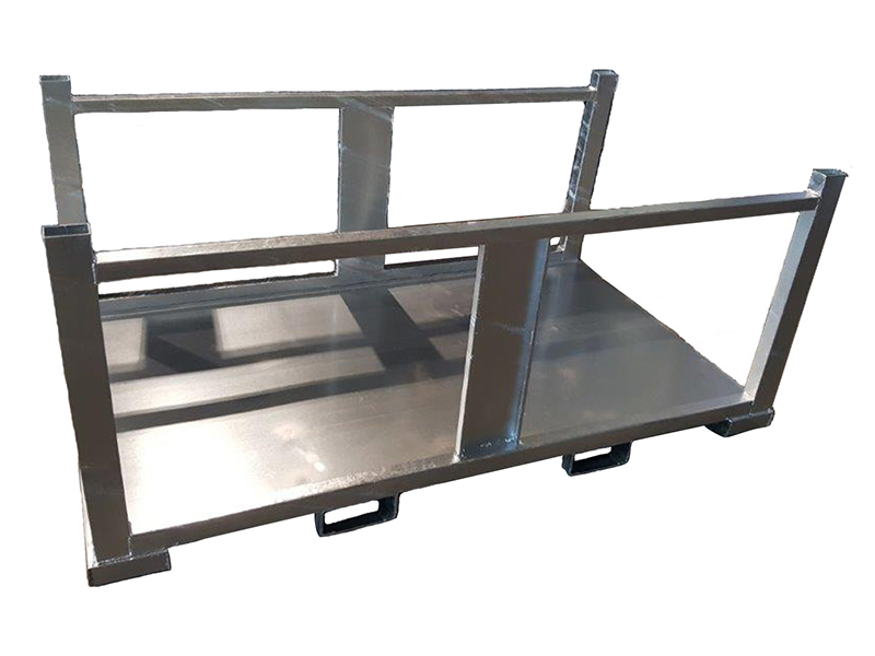 Rungenpalette mit geschlossenem Boden und Einfahrschlaufen