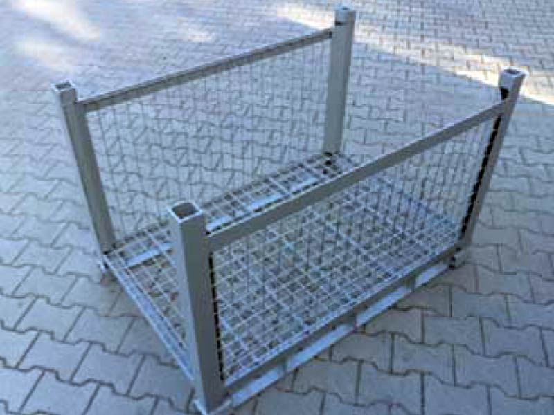 Gitterbox, mit Gitterboden, beide Schmalseiten offen